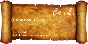 Csontos Lina névjegykártya